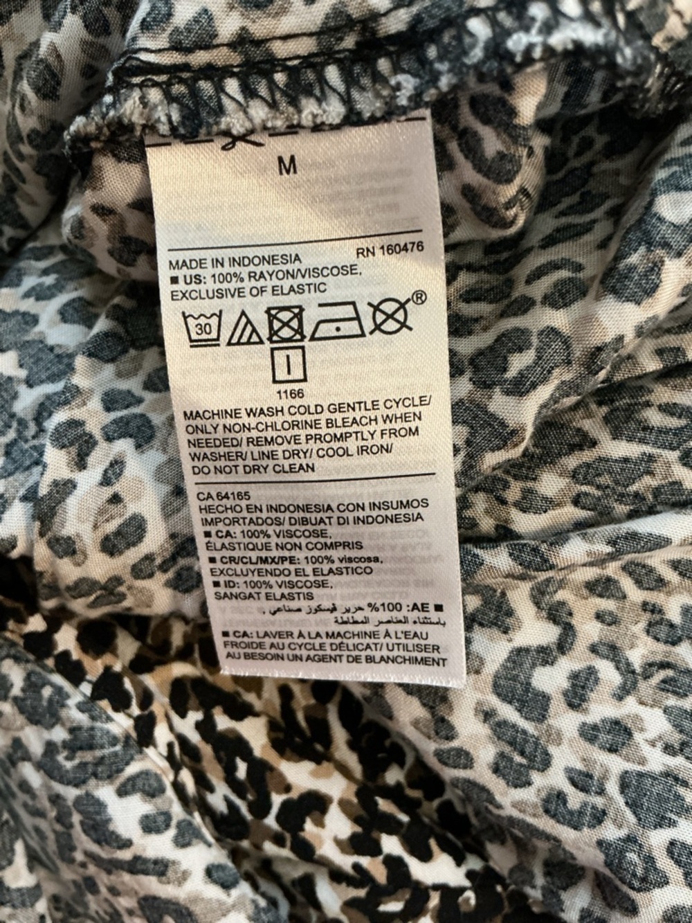 🌺Old Navy Leopard Print Midi Dress in Black and Cream - Picture 4 of 4